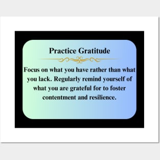 Gratitude  Thoughts for the Day Posters and Art